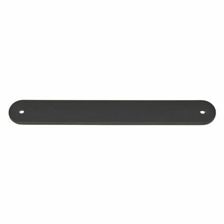 GLIDERITE HARDWARE 7-1/4 in. Matte Black Rounded Back Plate 6-1/4 in. Center to Center - 7343-160-MB, 25PK 7343-160-MB-25